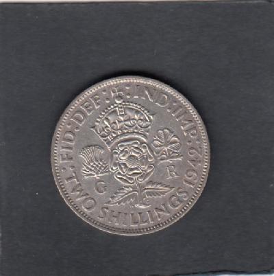 Beschrijving: 2 Shilling GEORGIUS VI 